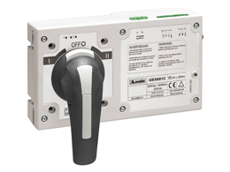 Motorised control unit for changeover switches. Rated auxiliary supply voltage 230VAC, for GE0201E-GE0400E and GE0201ET4-GE0400ET4