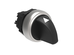 Selector switch actuator knob Ø22mm Platinum series chromed plastic, 3 position, 1 - 0 < 2