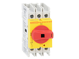 Three-pole switch disconnector, direct operating version with yellow frontal and red handle, 63A