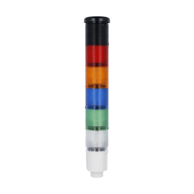 Steady light module. Ø45mm. Built-in LED circuit. White, green, blue, orange, red with continuous or pulsed sound, 24VDC