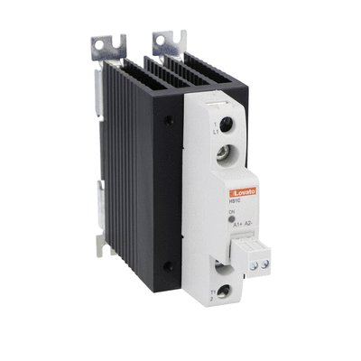 Solid state relay complete with heatsink, single-phase, 40A, 90...280VAC, screw terminals