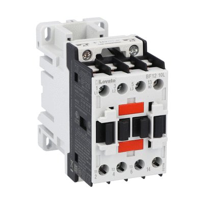 Three-pole contactor, IEC operating current Ie (AC3) = 12A, DC coil low consumption, 24VDC, 1NO auxiliary contact