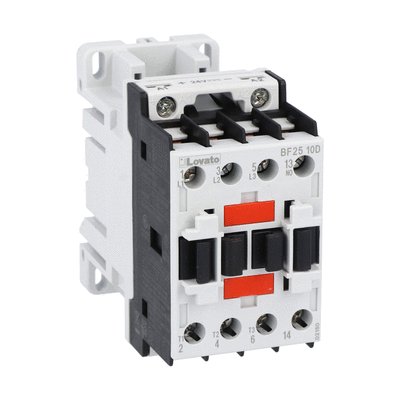 Three-pole contactor, IEC operating current Ie (AC3) = 25A, DC coil, 220VDC, 1NO auxiliary contact