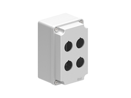 Multiholes control station, empty with no actuators, for 4 actuators. Grey cover