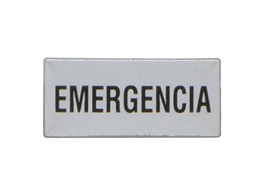 Label with text for LPXAU100 legend holder, EMERGENCIA