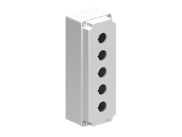 Control station, empty with no actuators, for 5 actuators. Grey cover