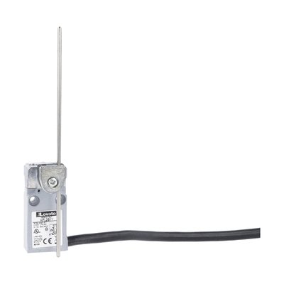 Prewired with 2m long cable metal limit switch, K series, adjustable rod lever. Contacts 1NO+1NC snap action