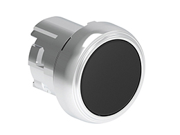 Pushbutton actuator, spring return Ø22mm Platinum series metal, flush, black