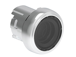 Illuminated button actuator, spring return Ø22mm Platinum series metal, flush, transparent