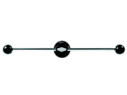 Direct operating lever handle, padlockable. Rotating type with screw fixing on switch disconnector, 604mm/15.6”. Black