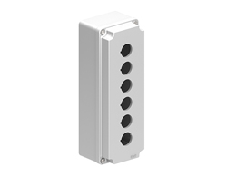 Control station, empty with no actuators, for 6 actuators. Grey cover