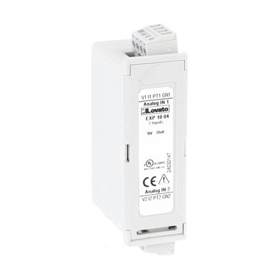 Expansion module EXP series for flush-mount products, 2 analog inputs, opto-isolated 0/4-20mA, PT100, 0-10V or 0...±5V