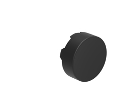 Extended cap for spring-return actuators, black