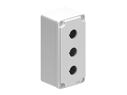 Control station, empty with no actuators, for 3 actuators. Grey cover