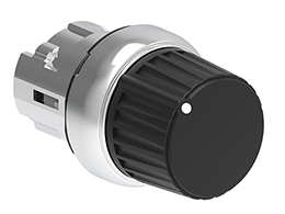 Selector switch actuator knob cap Ø22mm Platinum series metal, 3 position, 1 - 0 < 2