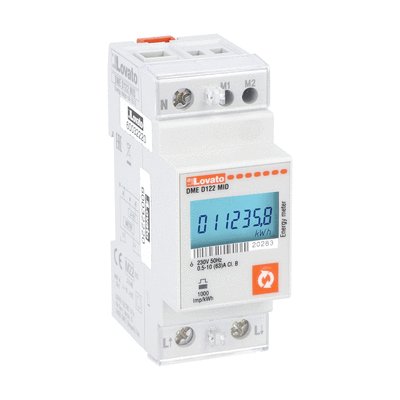 Energy meter, single-phase, MID certified, non expandable, 63A direct connection, 2U, M-BUS interface, multi-measurements, 230VAC
