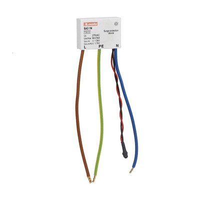 Surge protection device type 3, compact version, combination wave Uoc/Icw (1.2/50 μs, 8/20μs) 6kV/3kA, 1P+N, with LED signaling