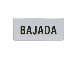 Label with text for LPXAU100 legend holder, BAJADA