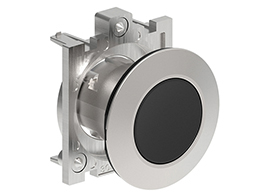 Pushbutton actuator, spring return Ø30mm Platinum series flat metal, flush, black