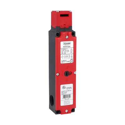 Safety switch with solenoid. Key contacts 1NC. Solenoid contacts 2NC+1NO. Solenoid supply 230VAC/DC