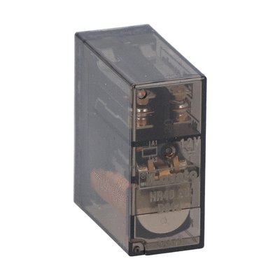 Miniature relay, 12VDC, 10A, 2C/O contact. Fitting on socket HR5XS2...