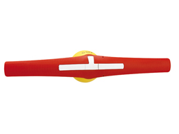 Door-coupling lever handle, padlockable. Red/yellow rotating type with screw fixing on door, 396mm/15.6”; □14mm/0.6”. IEC IP65