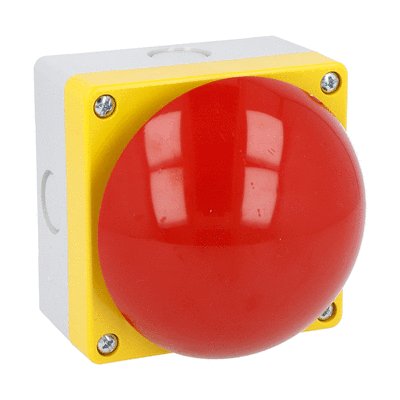 Emergency Ø90mm red mushroom pull-to-release palm switch, 2NC