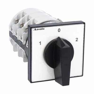 Rotary cam switch 7GN series, 3-phase motor reversing switch 125A, for front mounting with black handle, front plate 90X90mm