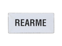 Label with text for LPXAU100 legend holder, REARME