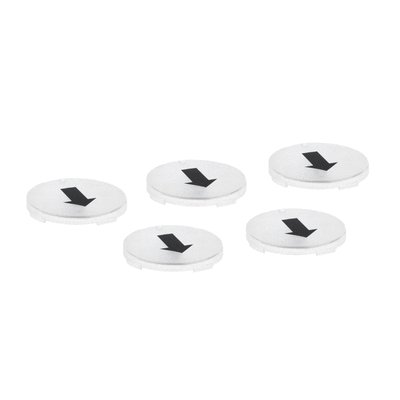 Set of 5 trasparent lenses with "↓" symbol for LP4… control stations
