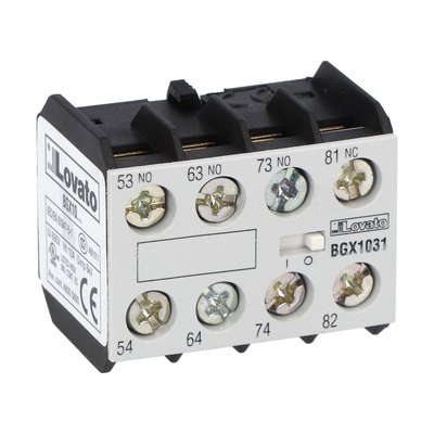 Auxiliary contact, screw terminals, for BG... series mini-contactors, 3NO+1NC; with mirror and mechanically linked contact function
