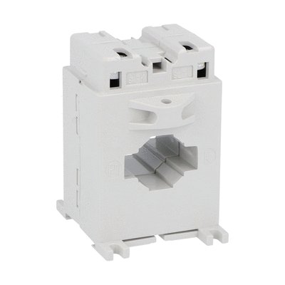 Current transformer, solid-core type for busbars. For Ø24mm cable and 11x24mm, 20x15mm, 33X11mm busbars, 600/5A