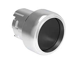 Pushbutton actuator, spring return Ø22mm Platinum series metal, shrouded, black