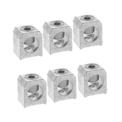 Terminal clamp sets for rigid and flexible cables. 6-piece set for GMF J400 C03 and BF265...BF400