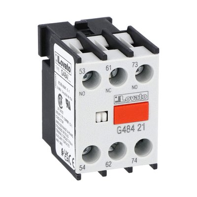 Auxiliary contact with front centre mounting. Screw terminals, for BF... series contactors, 2NO+1NC