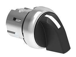 Selector switch actuator knob Ø22mm Platinum series metal, 3 position, 1 - 0 - 2