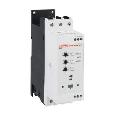 Soft starter, ADXNP... type, advanced version, with integrated by-pass relay, built-in fan. Auxiliary supply 100...240VAC. Rated operational voltage 208...600VAC, 45A