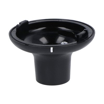 Fixing base for light modules. Ø62mm, for extension connection, plastic, black colour