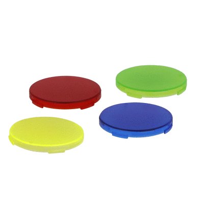 Set of 4 lenses (1 green, 1 red, 1 yellow and 1 blue) for LP4… control stations