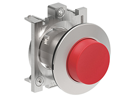 Pushbutton actuator, spring return Ø30mm Platinum series flat metal, extended, red