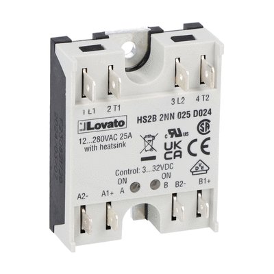 Hockey puck two-phase, 25A, 3…32VDC, Faston terminals