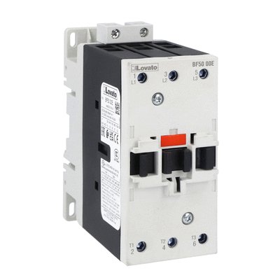 Three-pole contactor, IEC operating current Ie (AC3) = 50A, AC/DC coil, 100...250VAC/DC